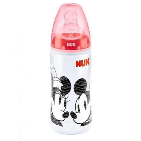 NUK First Choice+ Mickey Mouse Biberão PP Tetina Silicone 0-6m 300ml