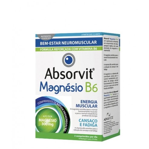 Absorvit Magnésio B6 60 comprimidos