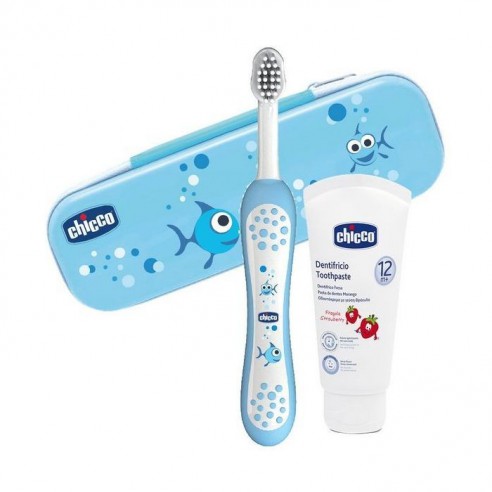 Chicco Conjunto Higiene Oral Azul12M+