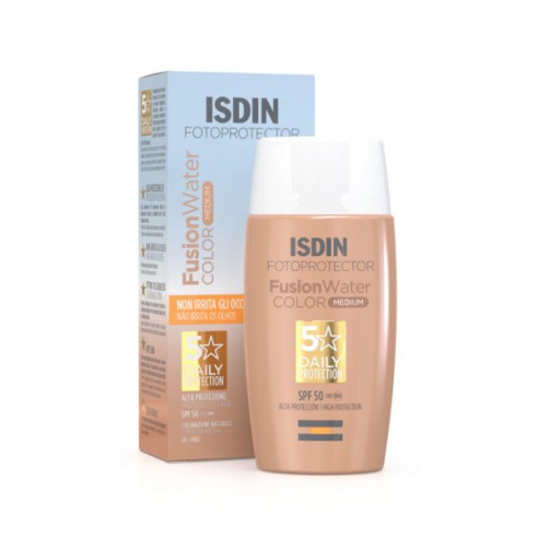 Fotoprotector ISDIN FusionWater Color Tom Médio Spf50+ 50ml