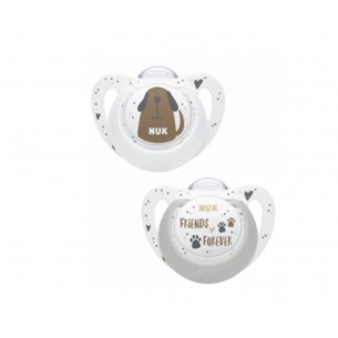 Nuk Cats & Dogs Chupeta Silicone 6-18Meses 2 Unidades