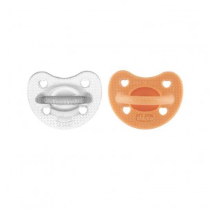 Chicco Chupetas PhysioForma Silicone Transparente/Laranja...