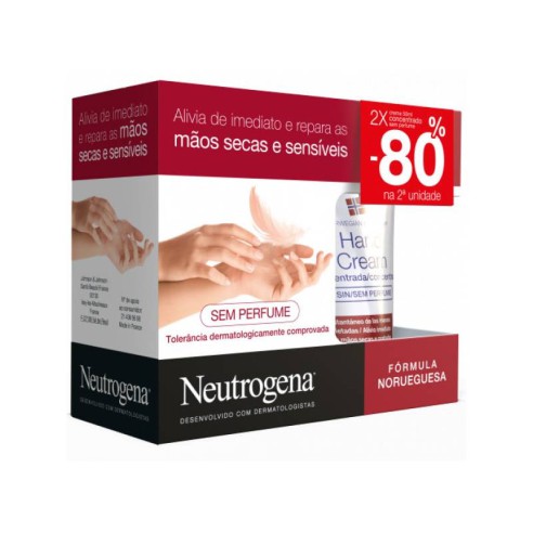 Neutrogena Creme de Mãos Concentrado sem Perfume 2x50ml
