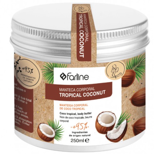 Farline Manteiga Corporal Tropical Coconut 250 ml