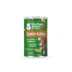 Gerber Bio Nutripuffs Framboesa 35G 8M+