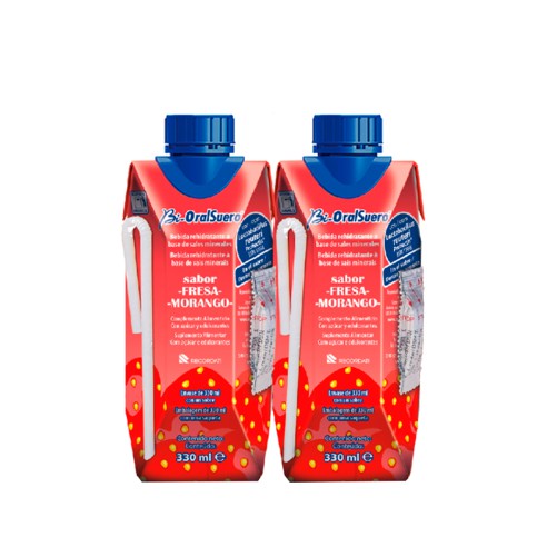 Bi-Oralsuero Solução Oral 330ml X2 Morango