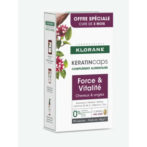 Klorane Keratincaps 90 cápsulas
