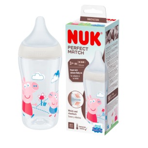 Nuk Perfect Match Peppa Pig Biberão Silicone +3M 260ml