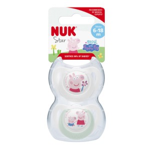 Nuk Star Peppa Pig Chupetas Silicone 6-18M