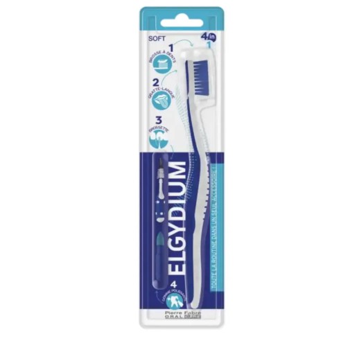 Elgydium Escova Dentes 4 em 1 Suave