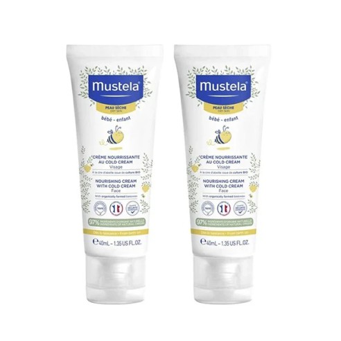 Mustela Bebe Pele Seca Creme Rosto 2x40ml