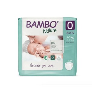 Bambo Nature Fralda Prematuro 1-3KG X 24