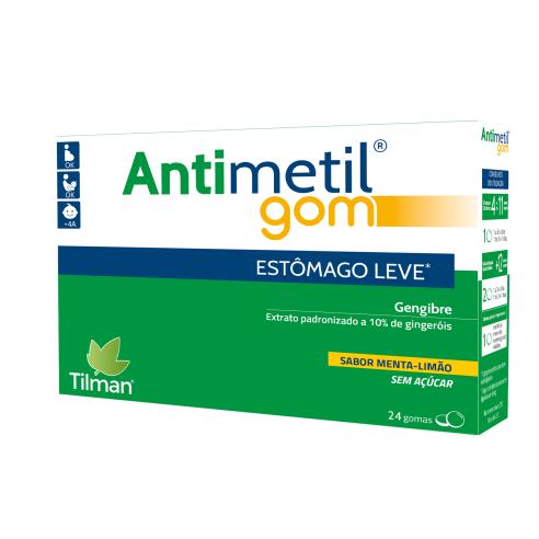 Antimetil Gomas sem Açúcar Menta e Limão x24