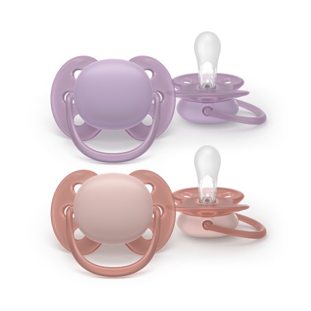 Philips Avent Ultra Soft Chupeta 6-18M Lilás e Rosa