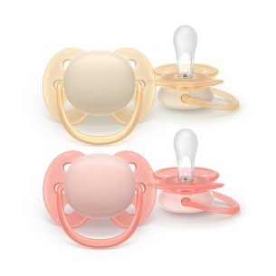 Philips Avent Ultra Soft Chupeta 0-6M Amarela e Rosa
