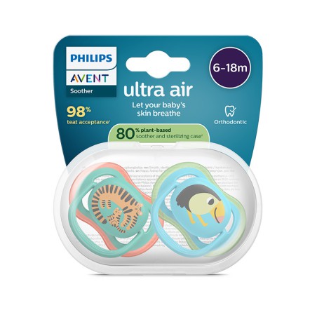 Philips Avent Ultra Air Chupeta Leopardo e Tucano 6-18M