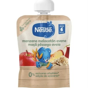 Nestlé Saqueta de Fruta Maçã Pêssego Aveia 90G 6M+