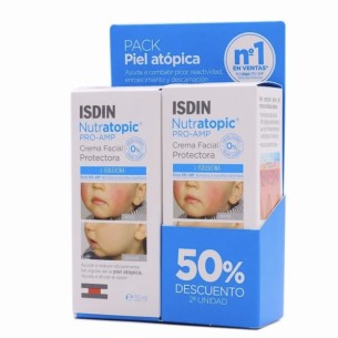 Isdin Nutratopic PROAMP Creme Facial 50mL X 2 -50% 2unidade
